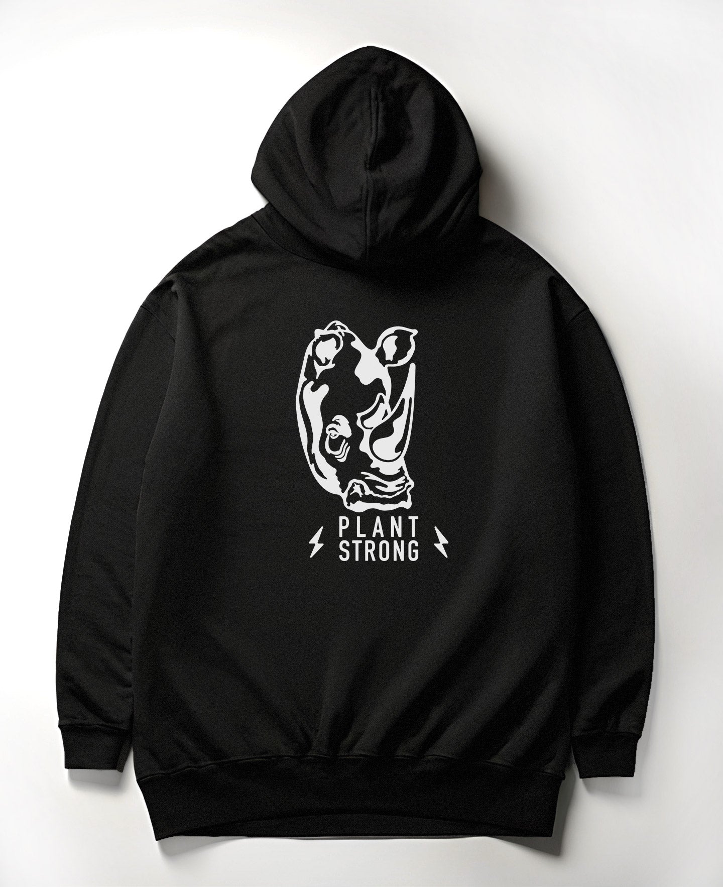 "PLANT STRONG RHINO" Mens Hoodie