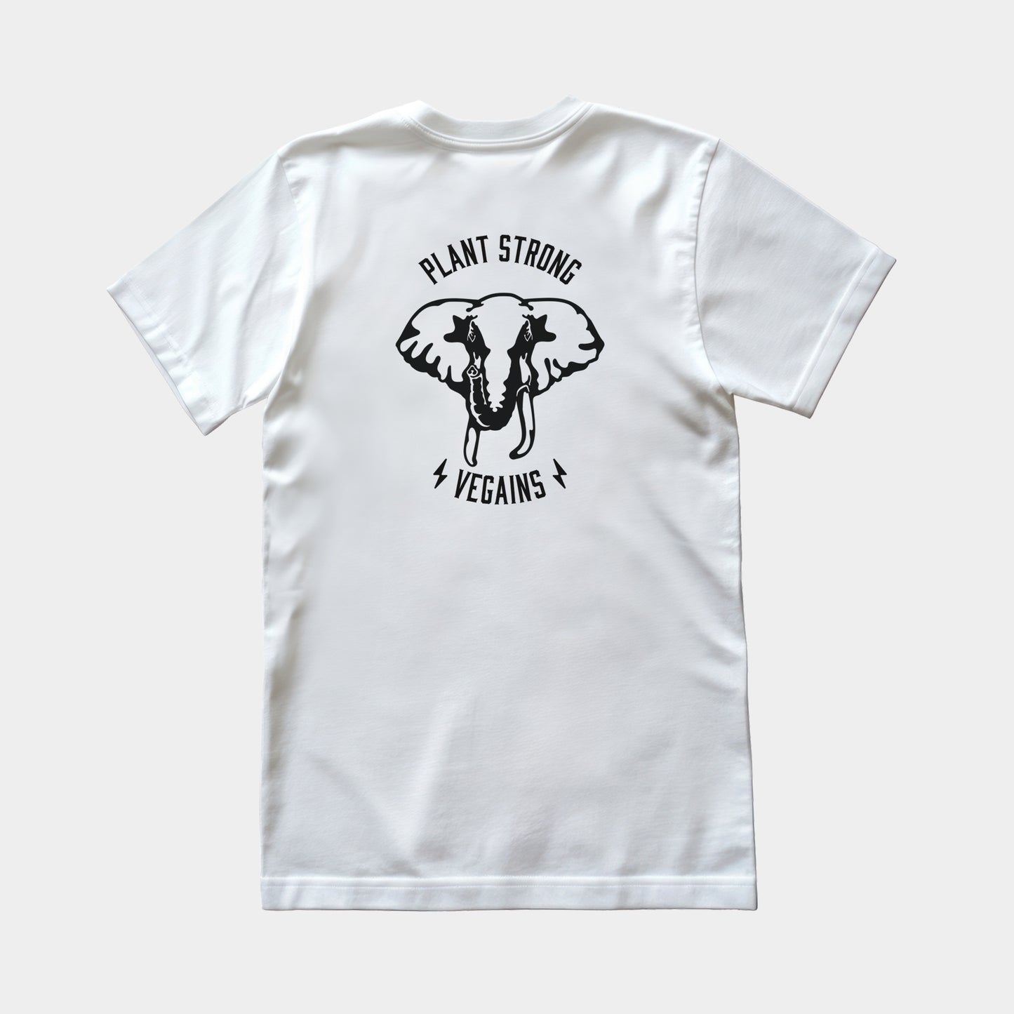 Plant Strong Vegains-Elephant-Unisex Tee