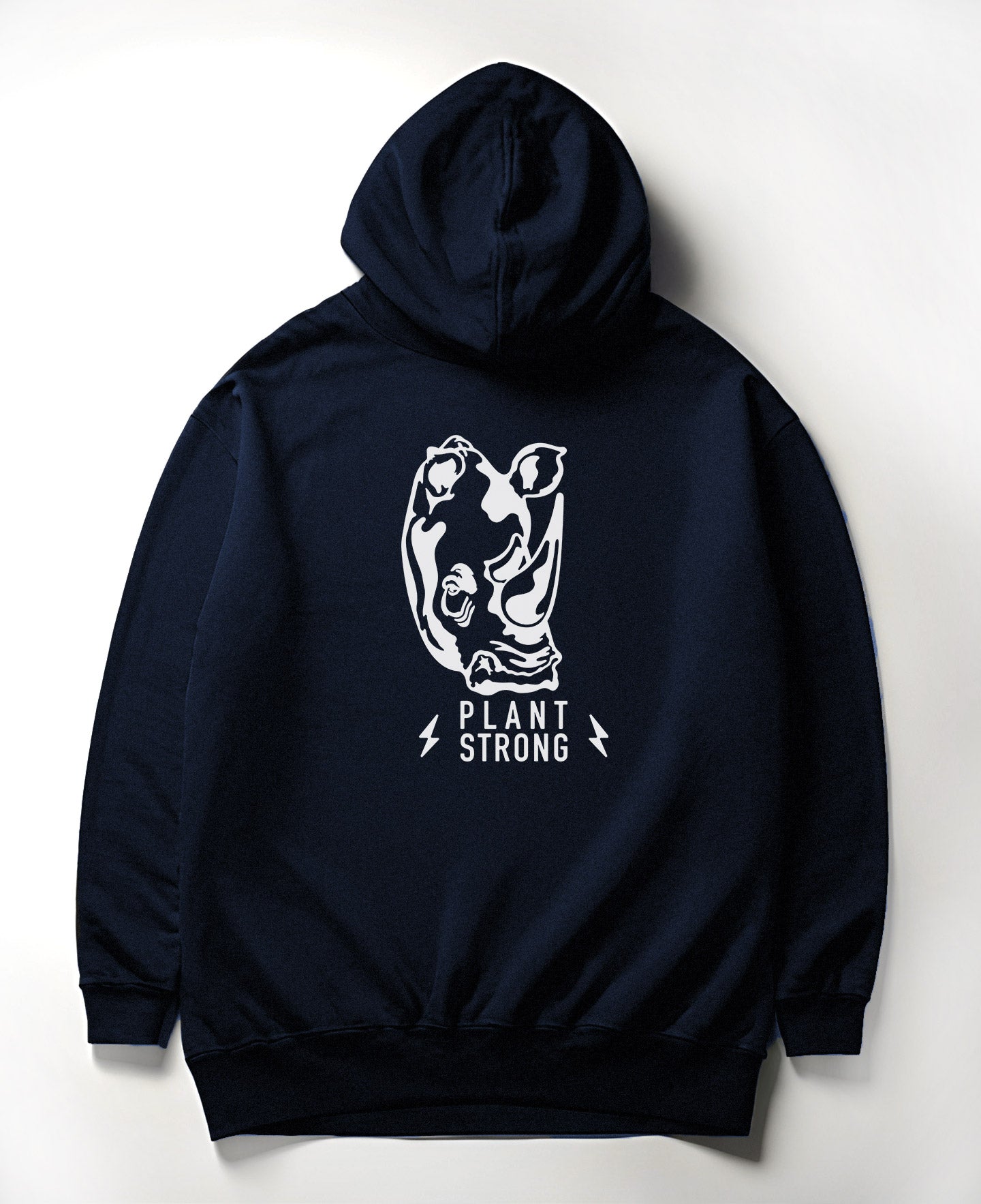 "PLANT STRONG RHINO" Mens Hoodie