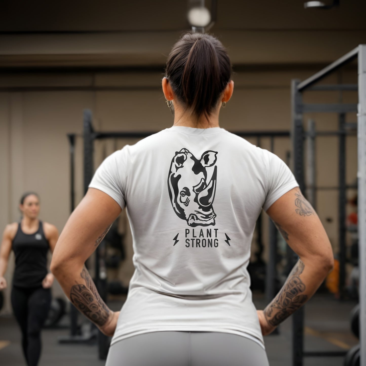 Plant Strong-Rhino-Womens Tee NEW