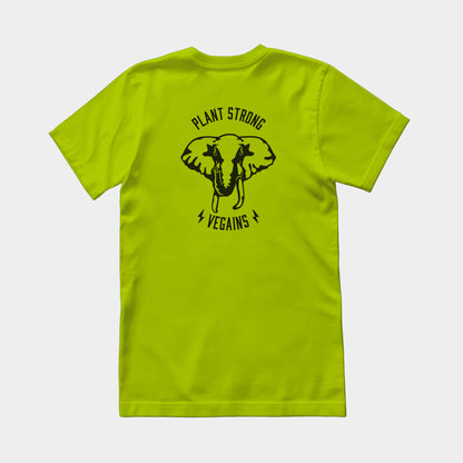 Plant Strong Vegains-Elephant-Unisex Tee